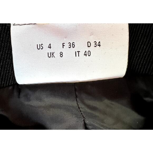 Akris Punto Grommet Cropped Jacket Women 4 Black Wool Studded Blazer Luxury - Picture 5 of 15